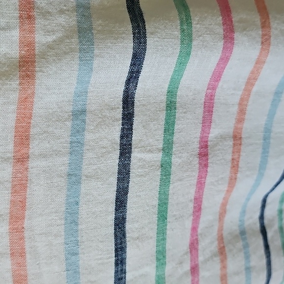 St. John's Bay Multicolored Striped Short Sleeve Shirt - Picture 3 of 10